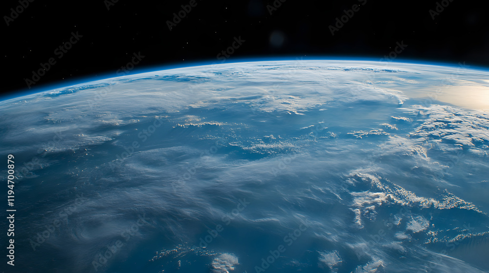 Fototapeta premium Astrophotography of Earth Seen from Space