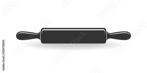 Rolling pin graphic icon. Roller sign isolated on white background. Bakery symbol. Vector illustration