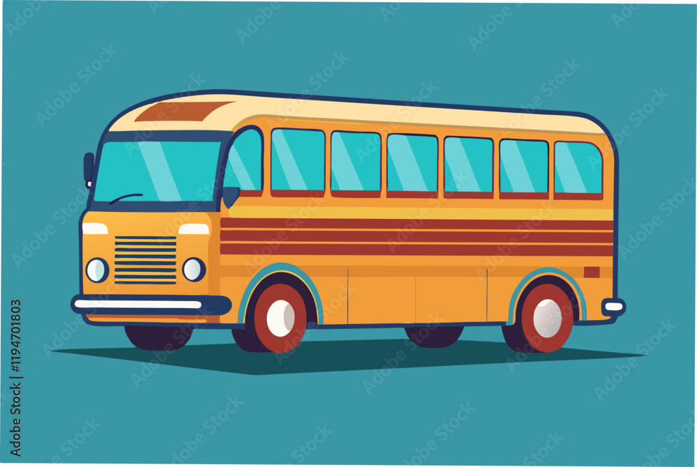 Beautiful Bus vector art illustration. Beautiful Bus vector art illustration.