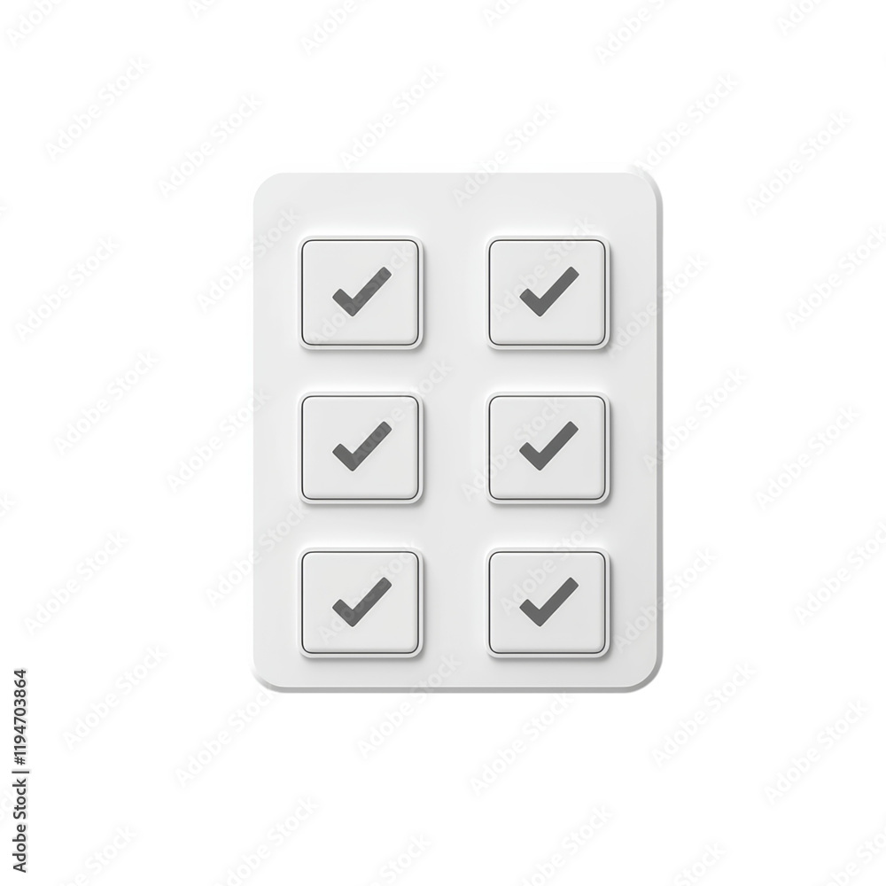 Modern Checkbox Interface Design for User Interaction Isolated on transparent background Modern Checkbox Interface Design for User Interaction Isolated on transparent background