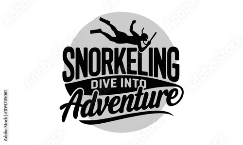 Snorkeling minimal vector clipart 