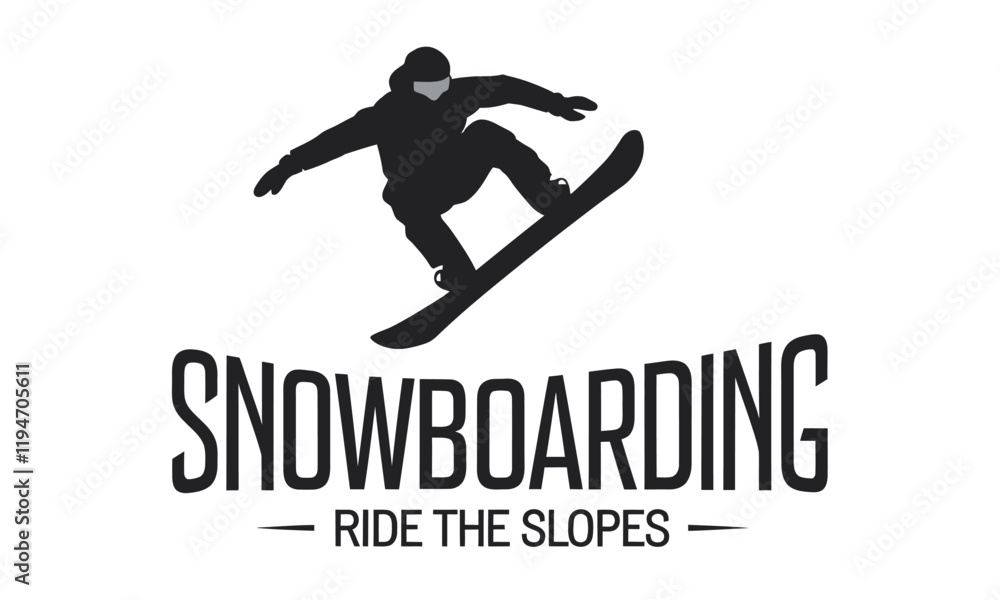 Snow Boarding minimal vector clipart Snow Boarding minimal vector clipart