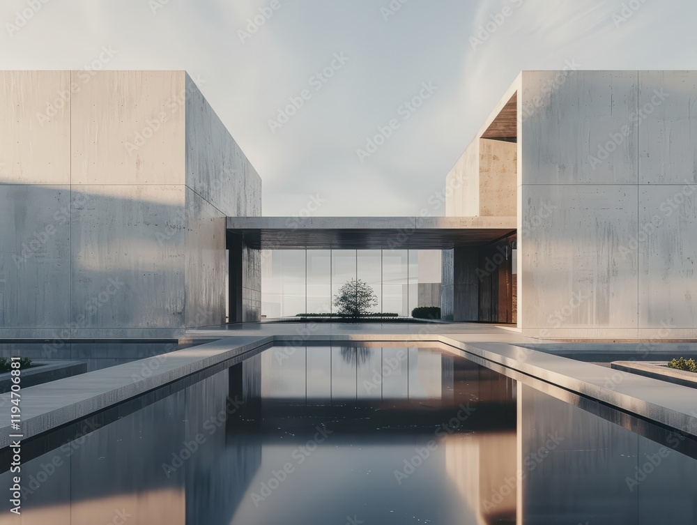 Fototapeta premium Modern Geometric Architectural Mockups for Unique Design Showcases