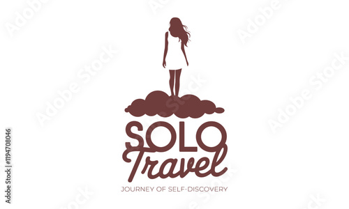 Solo Traveling minimal vector clipart