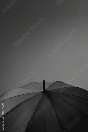 Elegant Black Umbrella Mockup for Branding and Design photo