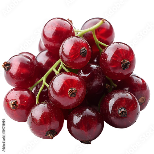 Fresh Red Currants Bunch Juicy Berries Healthy Food Vitamin C Rich Antioxidant Closeup Macro photo