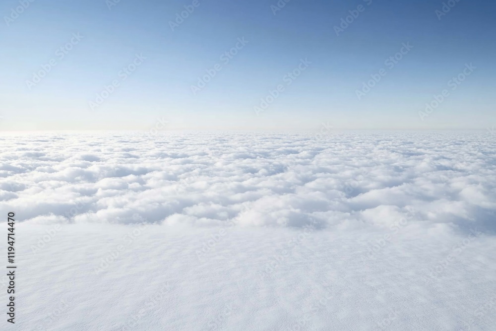 Aerial view of clouds from an airplane window