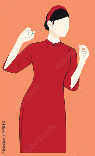 illustration of Vietnamese women