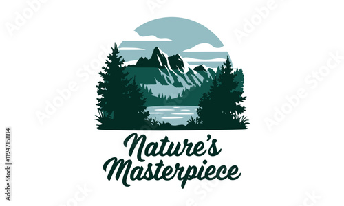 Nature minimal vector art clipart graphic