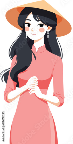 illustration of Vietnamese women