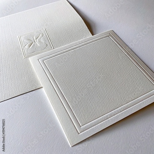 Elegant Embossed Paper and Packaging Mockups for Branding photo