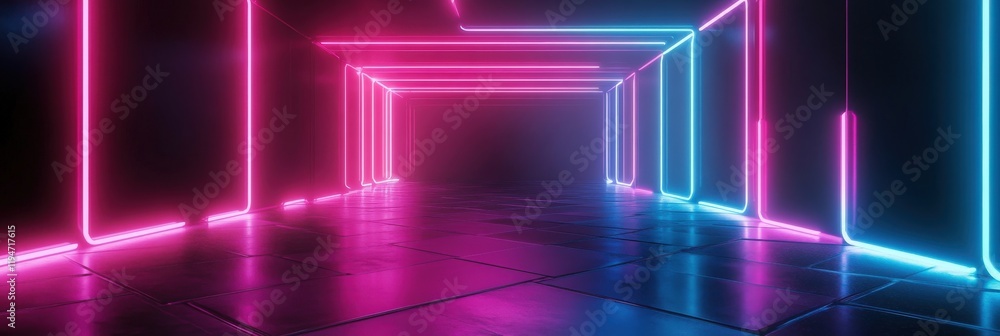 A hexagonal grid with glowing neon lines, dark background A hexagonal grid with glowing neon lines, dark background