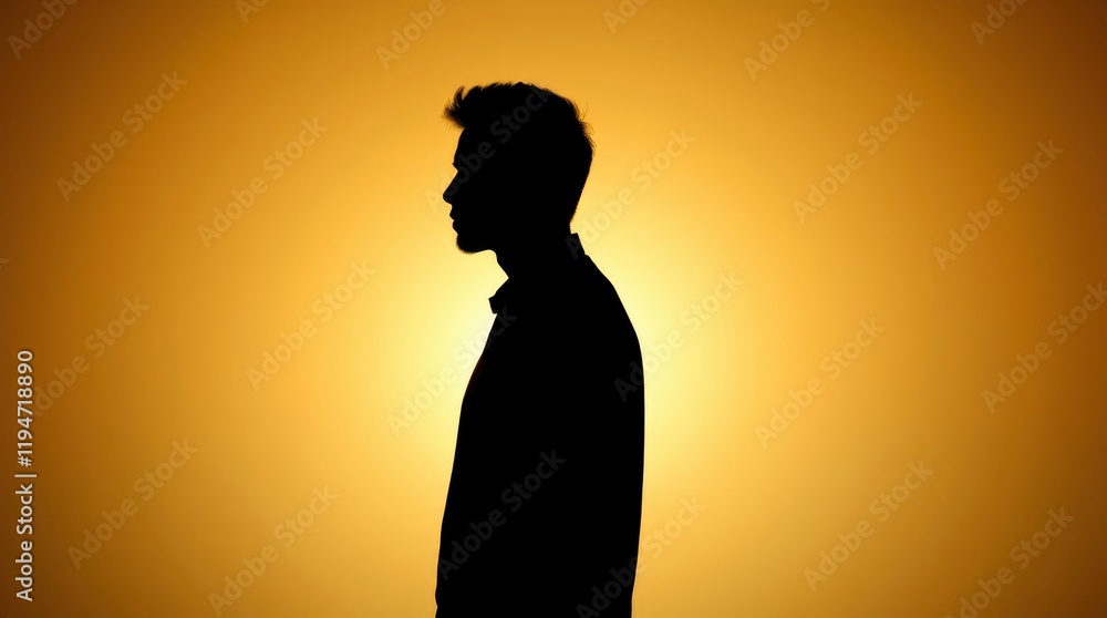 High-resolution stock photo, silhouetted backlighting, grainy gradient background transitioning from warm yellow and orange to cool teal and blue, light source behind subject, commercial quality High-resolution stock photo, silhouetted backlighting, grainy gradient background transitioning from warm yellow and orange to cool teal and blue, light source behind subject, commercial quality