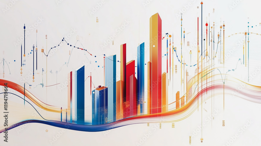 Abstract white background with Colorful charts and graphs with statistics to innovative analyze business potential and forecast future development of companies growth. Abstract white background with Colorful charts and graphs with statistics to innovative analyze business potential and forecast future development of companies growth.