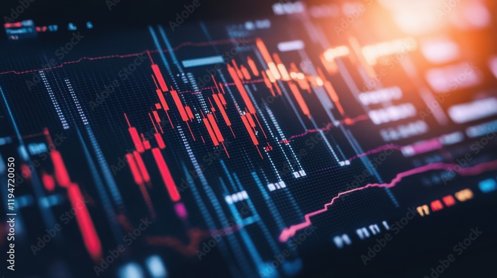 Fototapeta premium Dramatic Market Gains Displayed on Tablet Screen