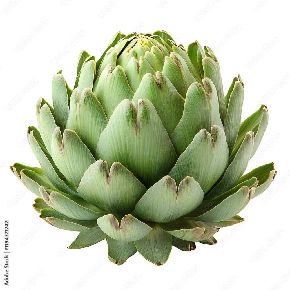 Fresh green artichoke vegetable isolated transparent background culinary ingredient healthy food Fresh green artichoke vegetable isolated transparent background culinary ingredient healthy food