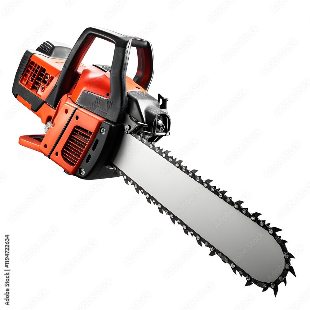 Powerful Chainsaw isolated on transparent background Powerful Chainsaw isolated on transparent background