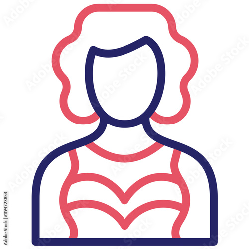 Actress vector icon illustration of Filmmaking iconset.