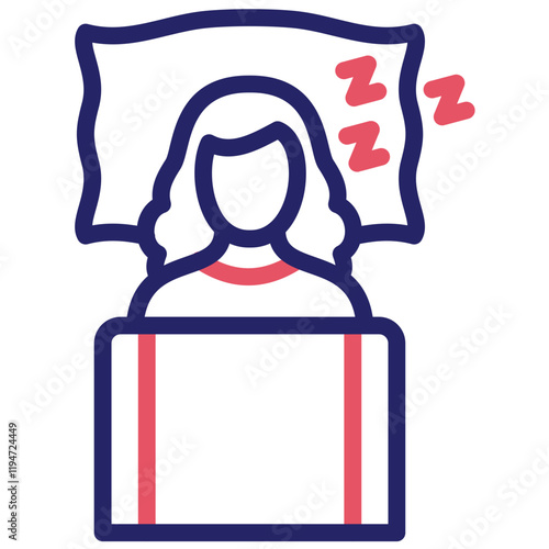 Sleeping vector icon illustration of Lifestyles iconset.