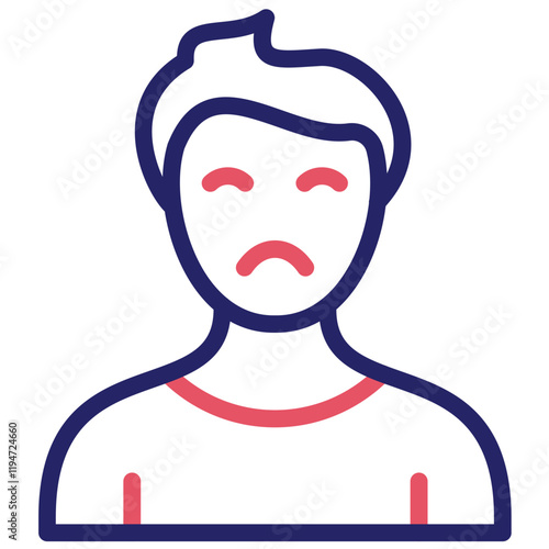 Sad vector icon illustration of Lifestyles iconset.