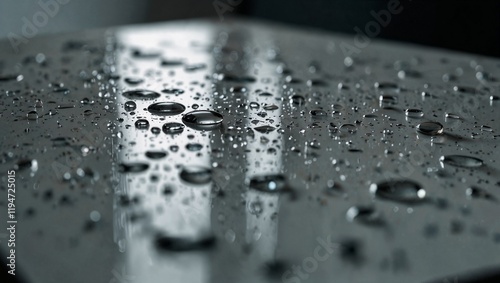 Water drops on neutral background. Minimal abstract product placement or copy space for text and messages.