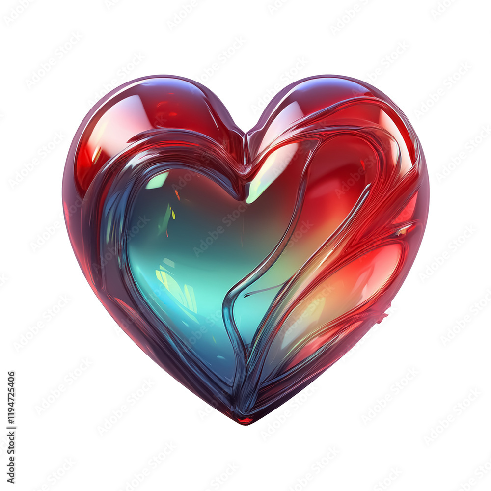 Heart shaped glass on isolated background Heart shaped glass on isolated background