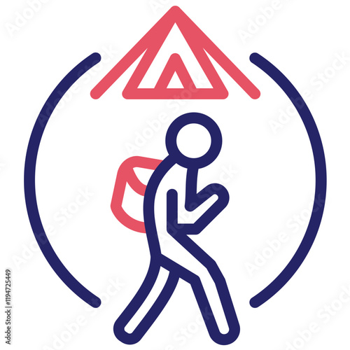 Nomadic Lifestyle vector icon illustration of Lifestyles iconset.