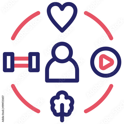 Lifestyle vector icon illustration of Lifestyles iconset.
