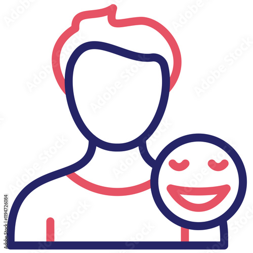 Happy vector icon illustration of Lifestyles iconset.