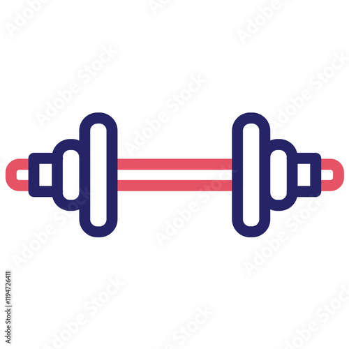 Dumbbell vector icon illustration of Lifestyles iconset.