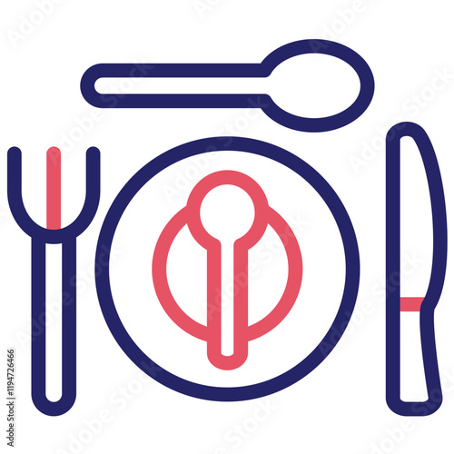 Cutlery vector icon illustration of Lifestyles iconset.