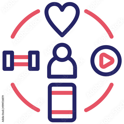 Active Lifestyle vector icon illustration of Lifestyles iconset.