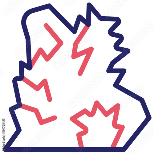 Cave vector icon illustration of Vacation and Tourism iconset.