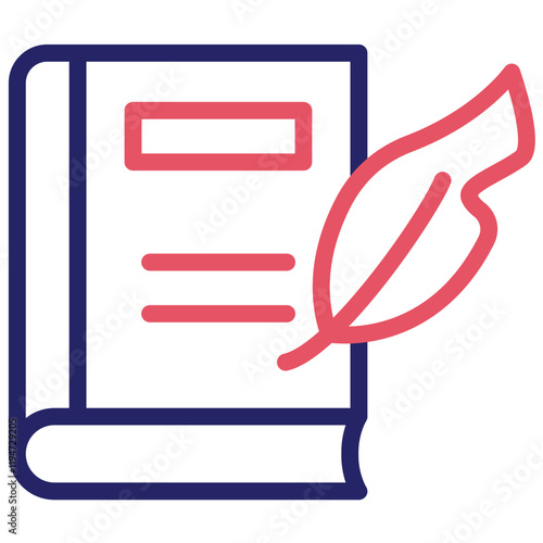 Prose vector icon illustration of Literature iconset.