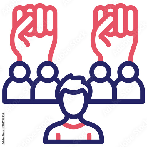 Riots vector icon illustration of Protesting and Civil Disobedience iconset.