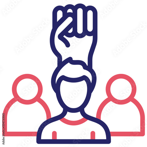 Revolution vector icon illustration of Protesting and Civil Disobedience iconset.