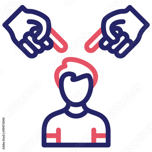 Racism vector icon illustration of Protesting and Civil Disobedience iconset.
