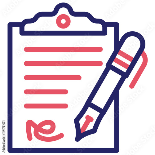 Petition vector icon illustration of Protesting and Civil Disobedience iconset.