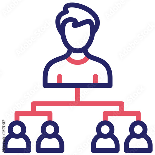 Organization vector icon illustration of Protesting and Civil Disobedience iconset.