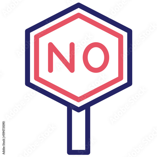 No vector icon illustration of Protesting and Civil Disobedience iconset.