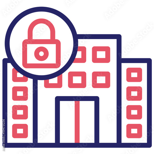 Lockdown vector icon illustration of Protesting and Civil Disobedience iconset.