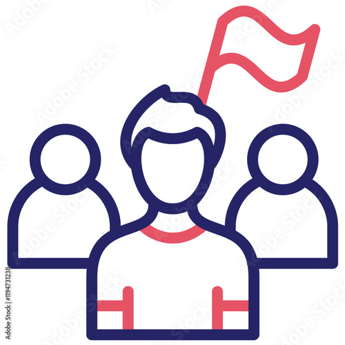 Leader vector icon illustration of Protesting and Civil Disobedience iconset.