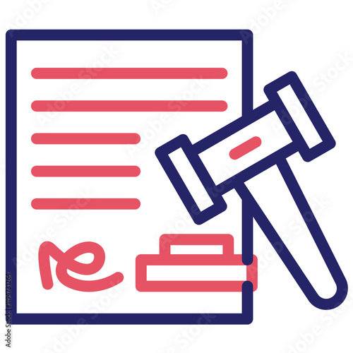 Law vector icon illustration of Protesting and Civil Disobedience iconset.