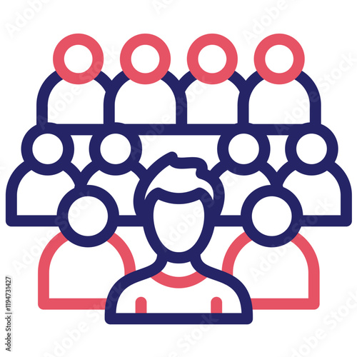 Group vector icon illustration of Protesting and Civil Disobedience iconset.