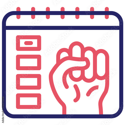 Event vector icon illustration of Protesting and Civil Disobedience iconset.
