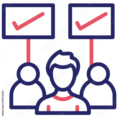 Democracy vector icon illustration of Protesting and Civil Disobedience iconset.