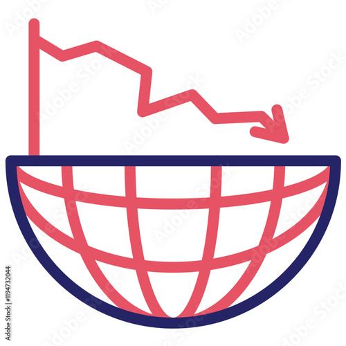 Crisis vector icon illustration of Protesting and Civil Disobedience iconset.