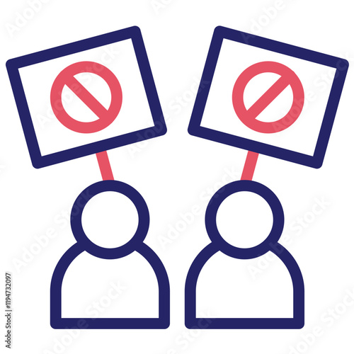 Civil Disobedience vector icon illustration of Protesting and Civil Disobedience iconset.