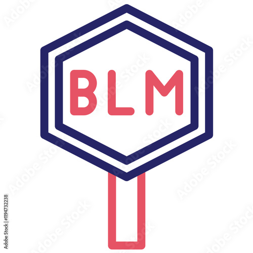 Black Lives Matter vector icon illustration of Protesting and Civil Disobedience iconset.
