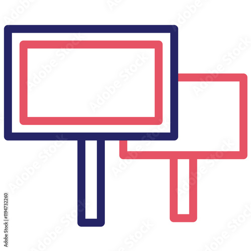 Banner vector icon illustration of Protesting and Civil Disobedience iconset.
